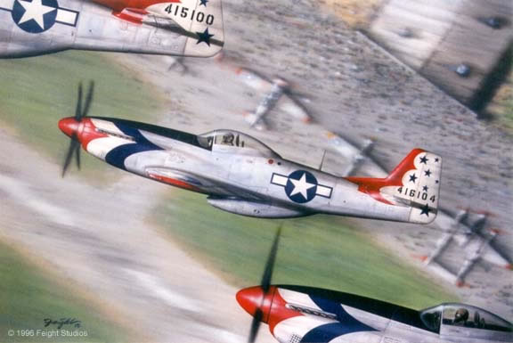 "1947 Thunderbird" - Don Feight - P-51 Mustang World War II Aviation Art